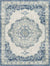 De Motte Traditional Navy Area Rug