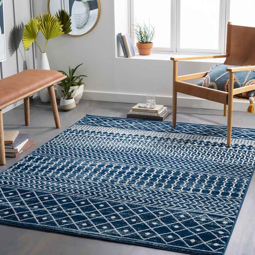 Lynar Global Dark Blue Area Rug