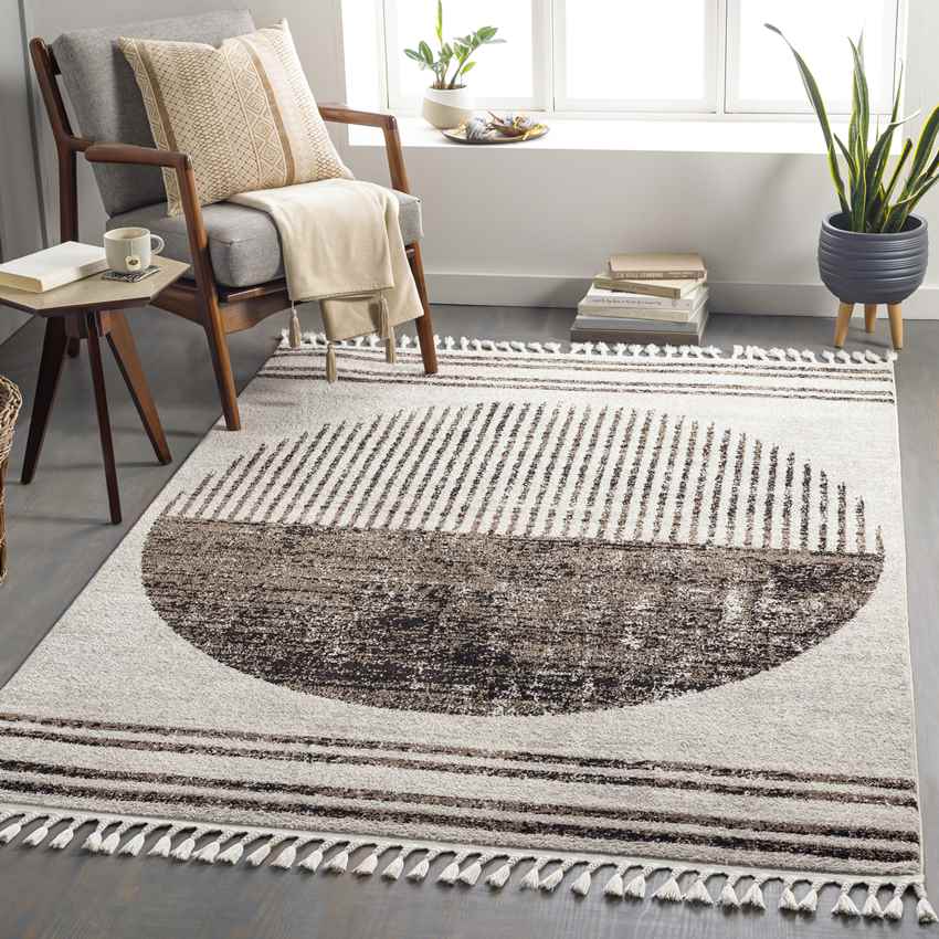 Ridgeway Global Dark Brown Area Rug