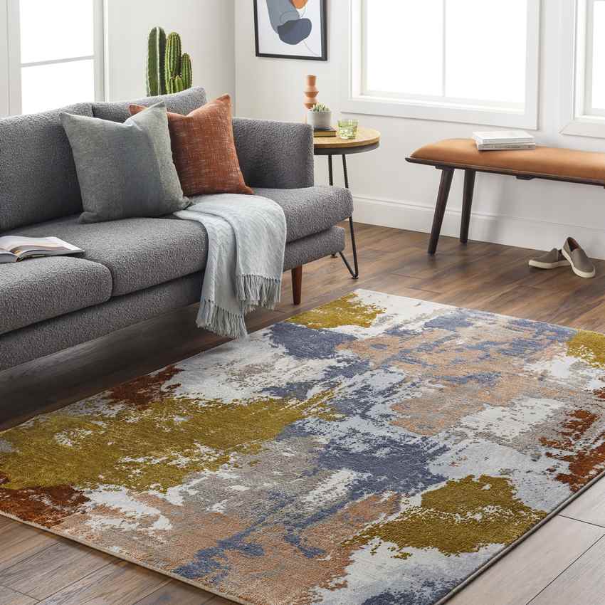 Kevil Modern Burgundy Area Rug