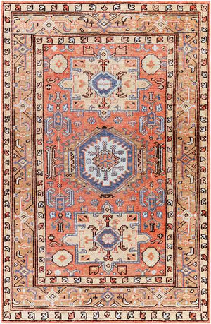 Struble Traditional Coral Area Rug