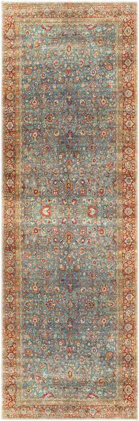 Agridaki Traditional Sage Washable Area Rug