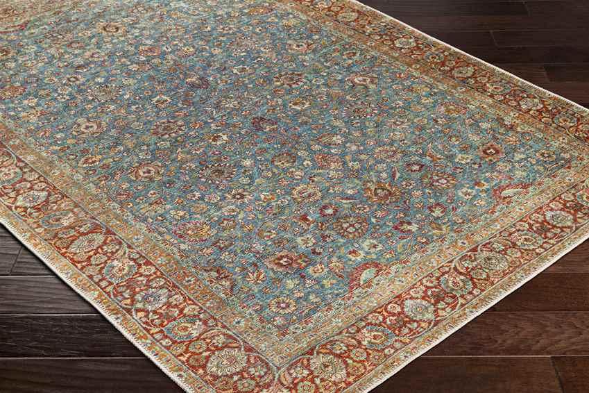 Agridaki Traditional Sage Washable Area Rug