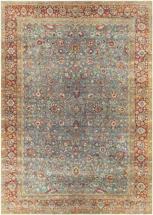 Agridaki Traditional Sage Washable Area Rug
