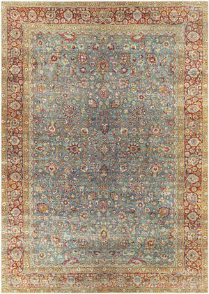 Agridaki Traditional Sage Washable Area Rug