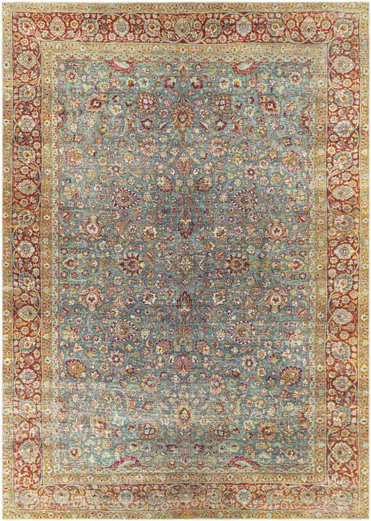 Agridaki Traditional Sage Washable Area Rug