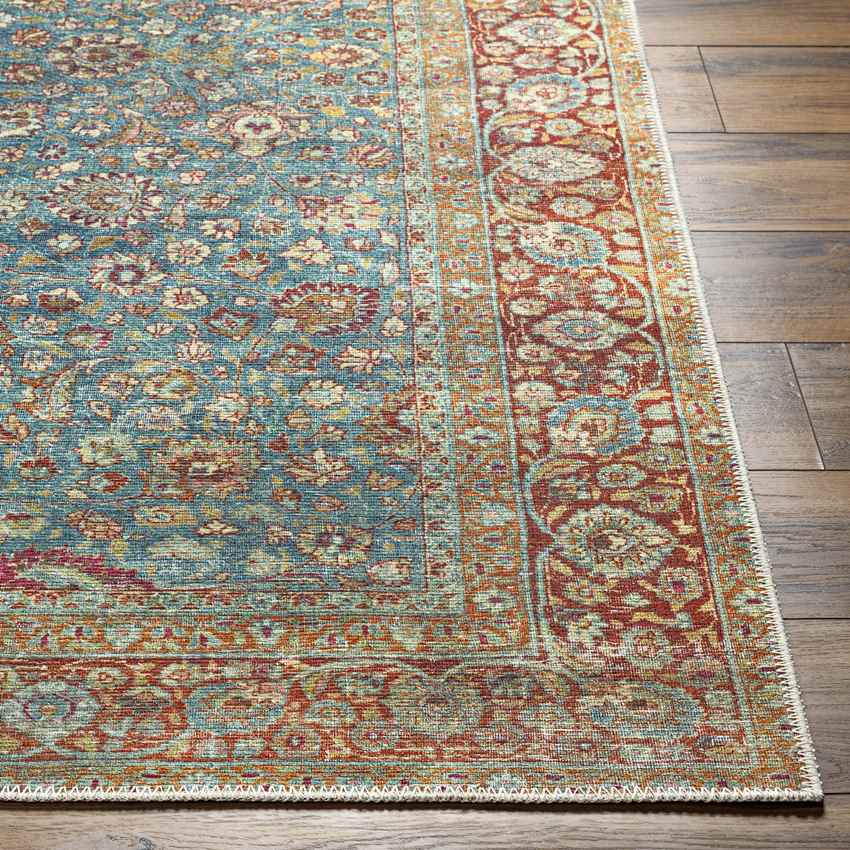 Agridaki Traditional Sage Washable Area Rug