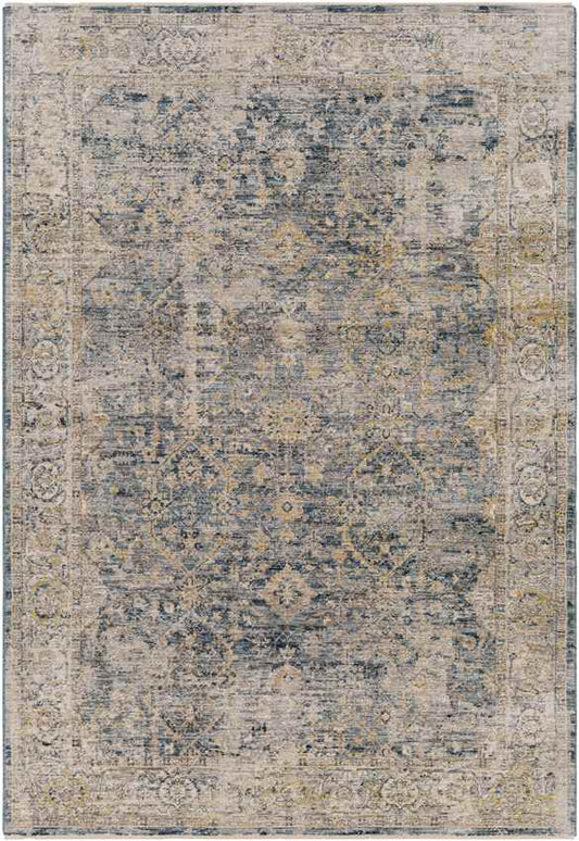 Harpers Ferry Traditional Dark Blue Area Rug