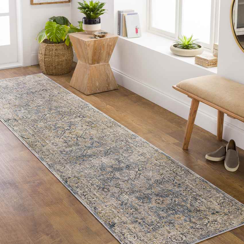 Harpers Ferry Traditional Denim Area Rug
