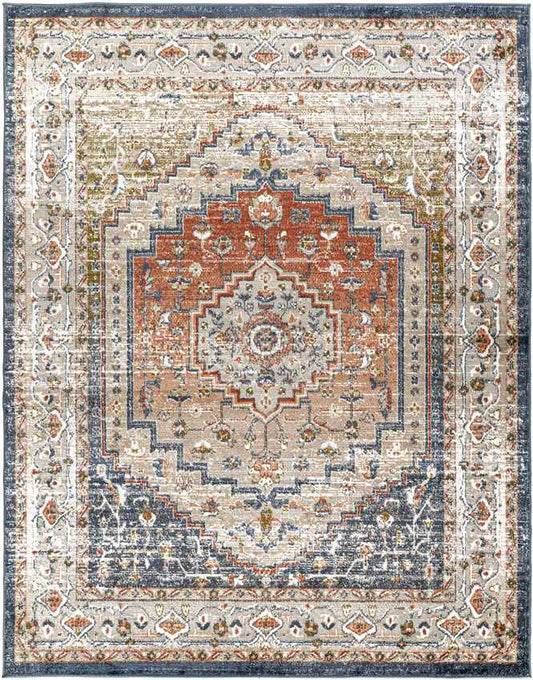 Lakota Traditional Burnt Orange Area Rug