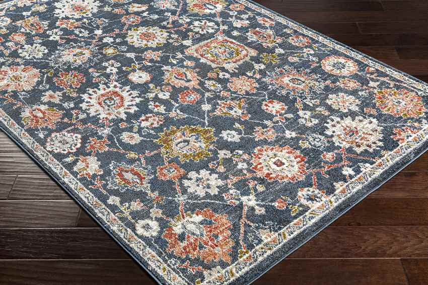 Larchwood Traditional Dark Teal Area Rug