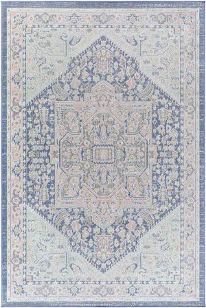 Agioi Traditional Dark Blue Area Rug