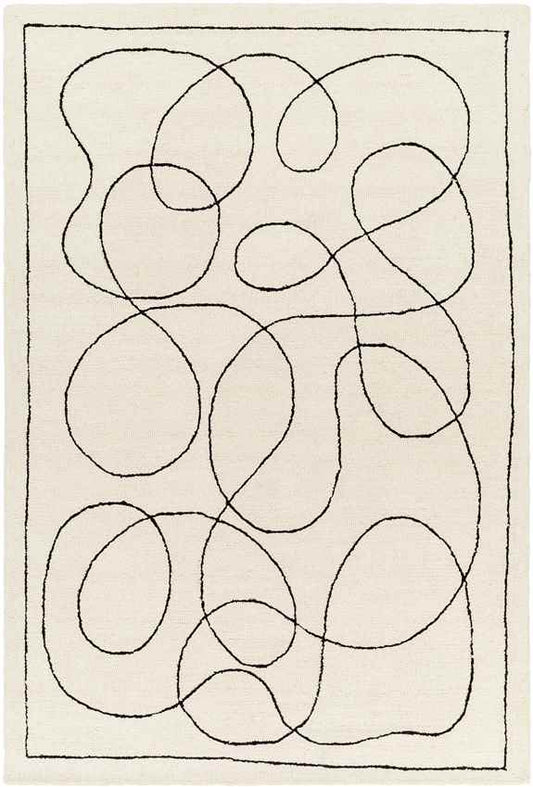 Kazafani Modern Ivory Area Rug