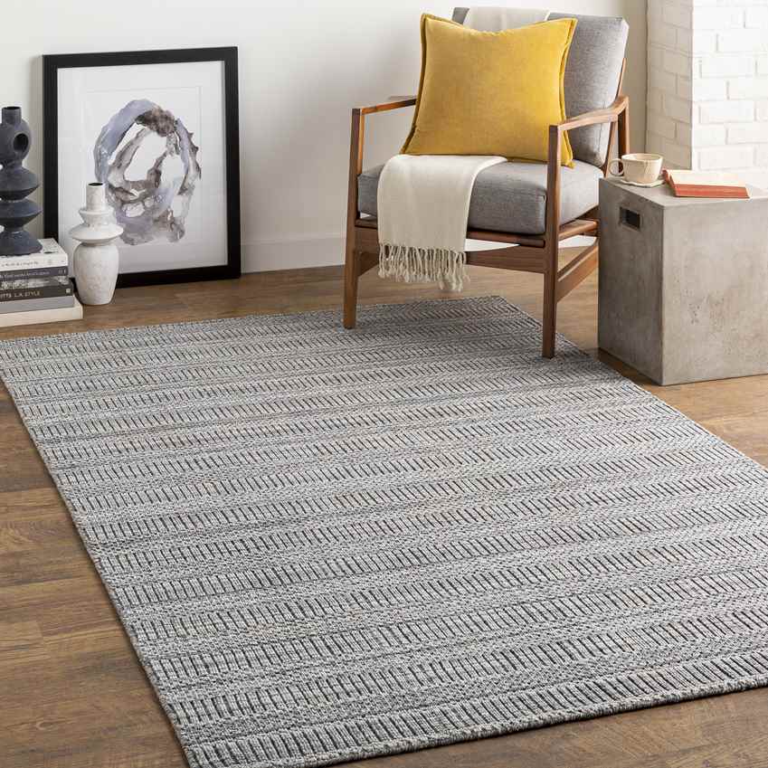 Nikitas Modern Charcoal Area Rug