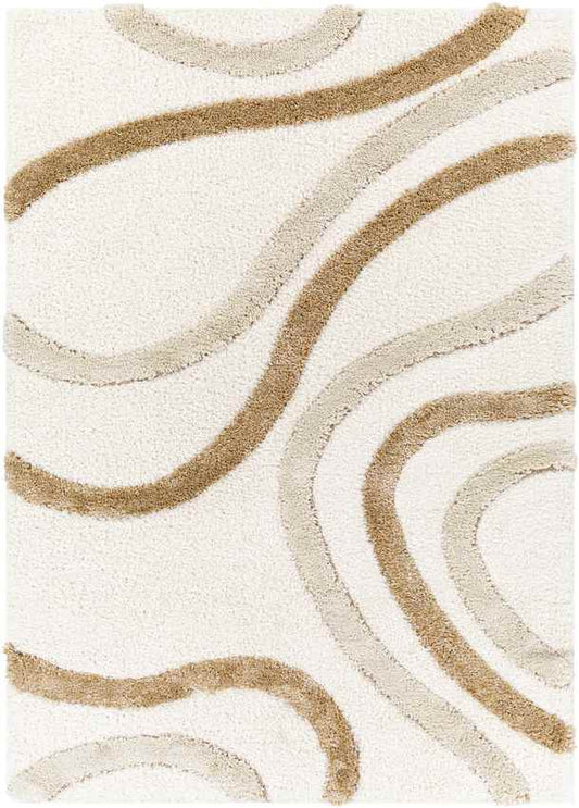 Morfou Modern Burnt Orange Area Rug