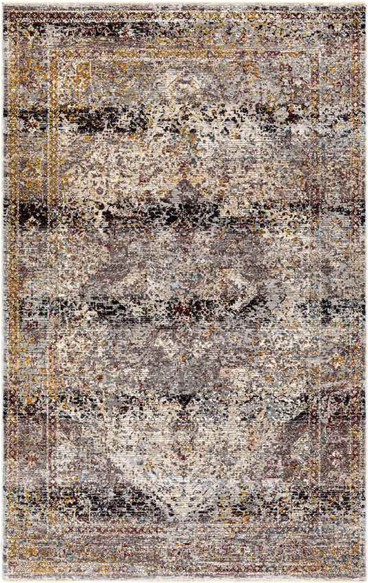 Gerolakkos Traditional Charcoal Area Rug