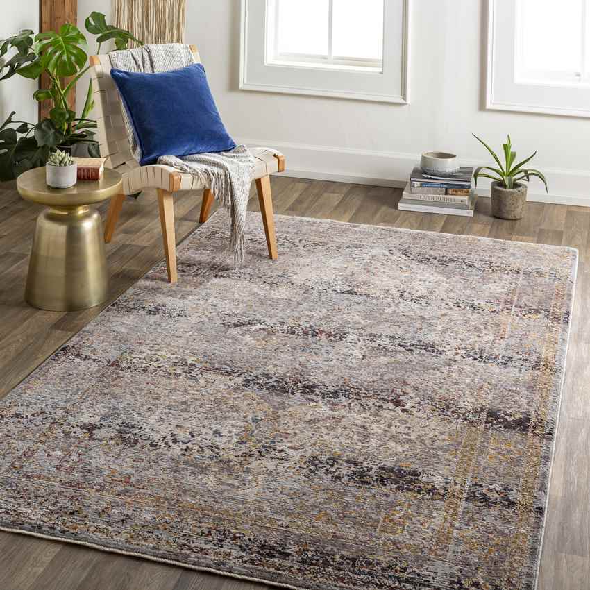 Gerolakkos Traditional Charcoal Area Rug