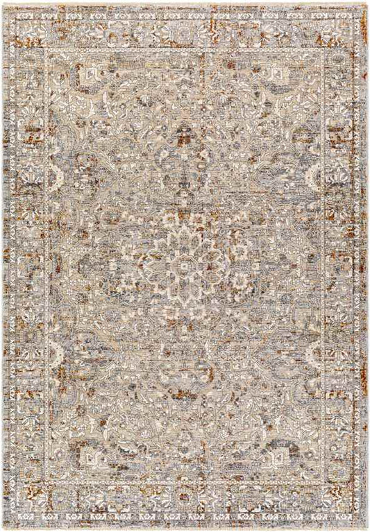 Kioneli Traditional Taupe Area Rug