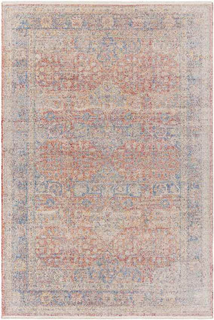 Kalavasos Traditional Burnt Orange Area Rug