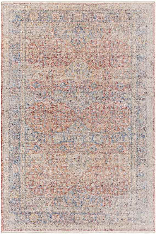 Kalavasos Traditional Burnt Orange Area Rug