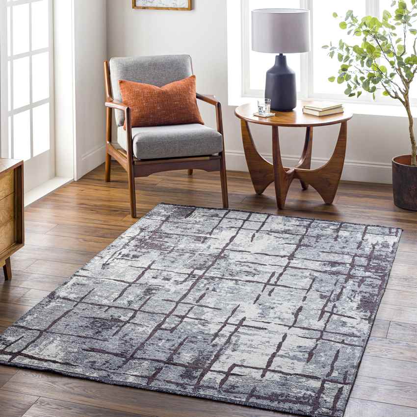 Sikhari Modern Charcoal Area Rug