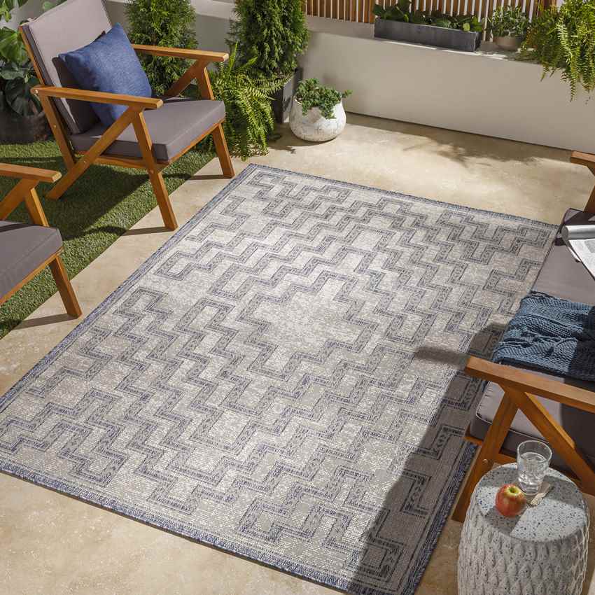 Jewell Junction Global Navy Area Rug