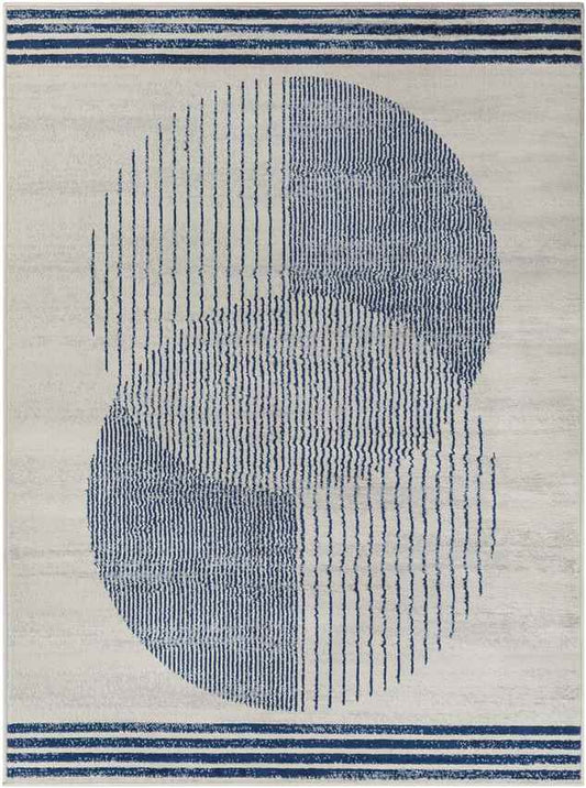 Lakin Modern Navy Blue Area Rug