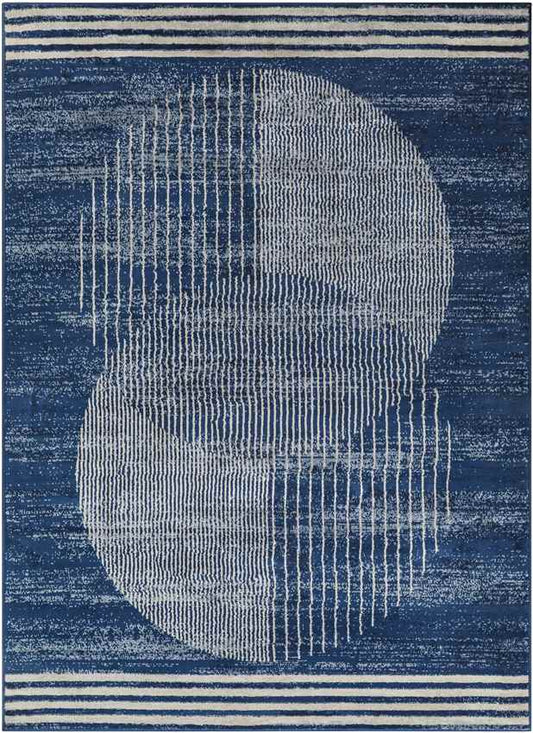 Lakin Modern Ink Blue Area Rug