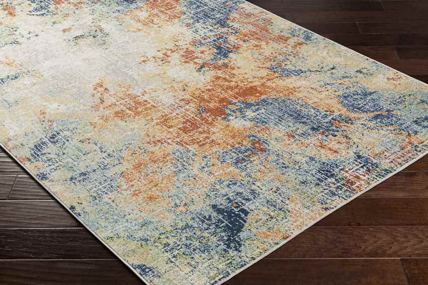 Rippey Modern Burnt Orange Area Rug