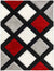 Ruthven Modern Bright Red/Medium Gray Area Rug