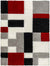 Satanta Modern Bright Red/Black Area Rug