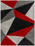 Sebree Modern Bright Red/Light Gray Area Rug