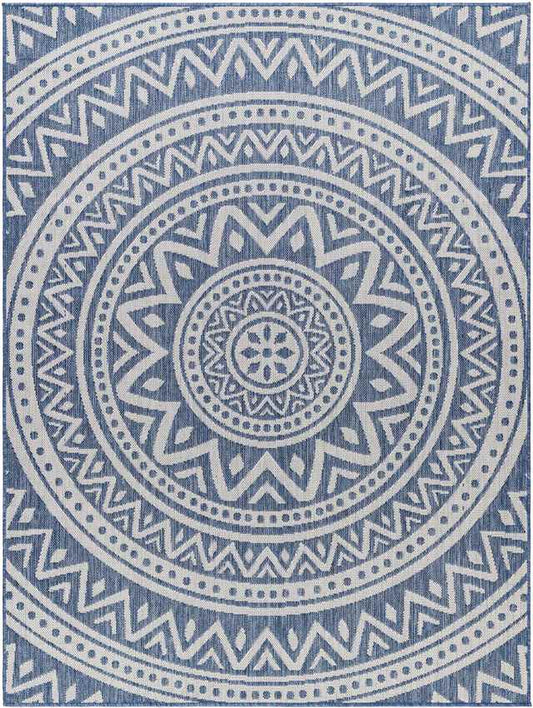 St Ansgar Global Navy/Silver Gray Area Rug