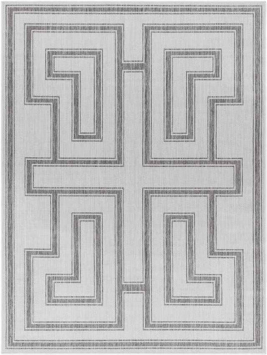 Sylvia Global Ivory/Dark Gray Area Rug
