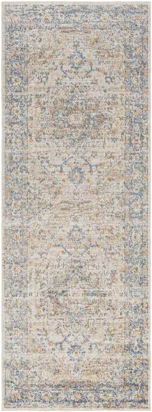 Estill Traditional Beige Washable Area Rug