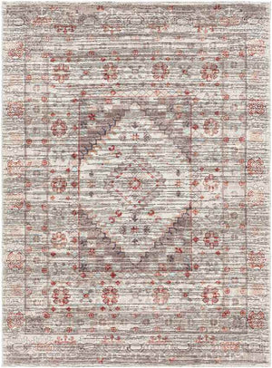 Village Traditional Brown Washable Area Rug