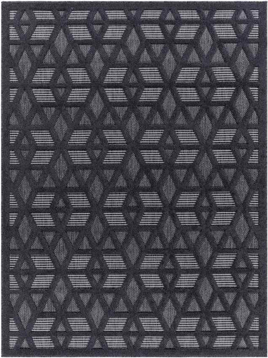 Bushton Modern Black Area Rug