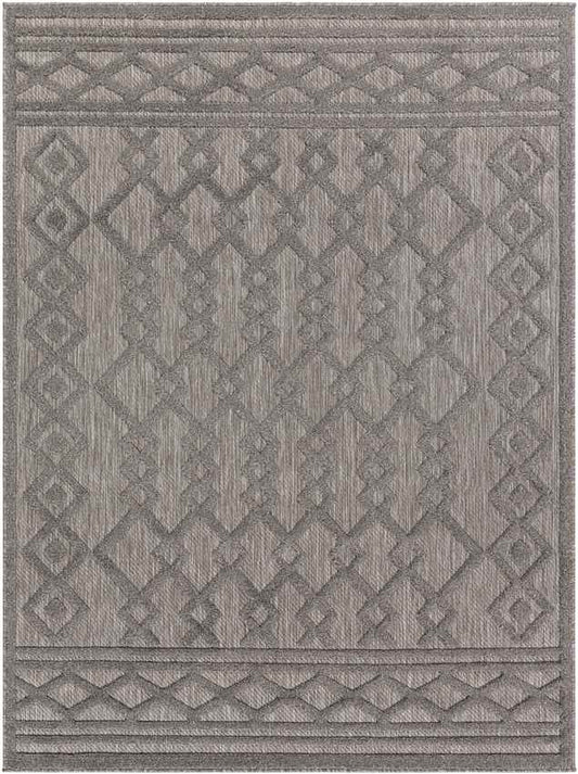 Bussey Modern Beige/Dark Brown Area Rug