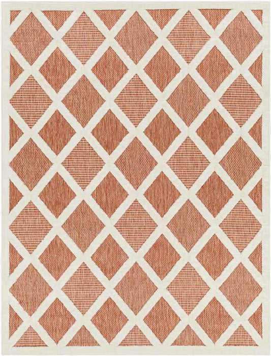 Calloway Modern Burnt Orange Area Rug
