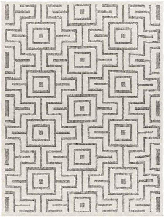 Chanute Modern Ivory/Light Brown Area Rug