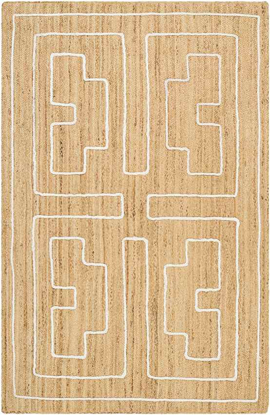 Maple Modern Cinnamon/White Area Rug