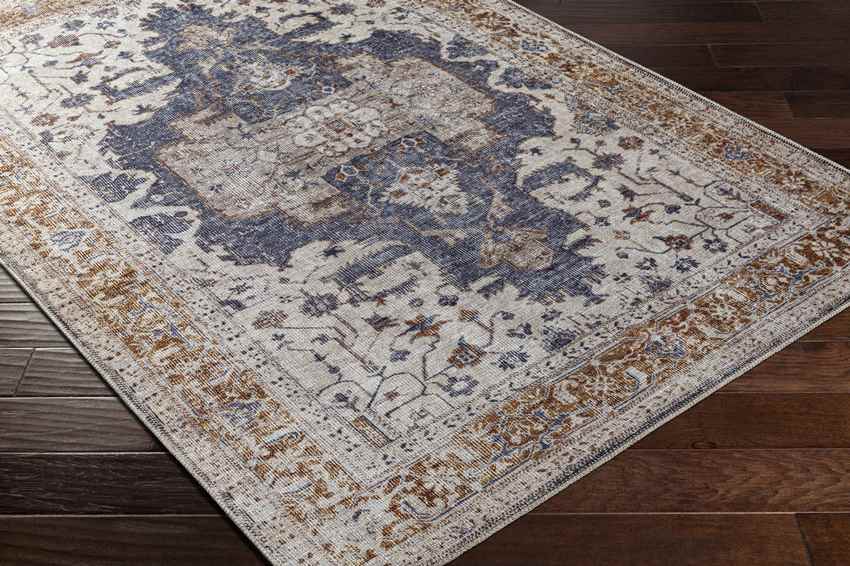 Wickliffe Traditional Ivory Washable Area Rug