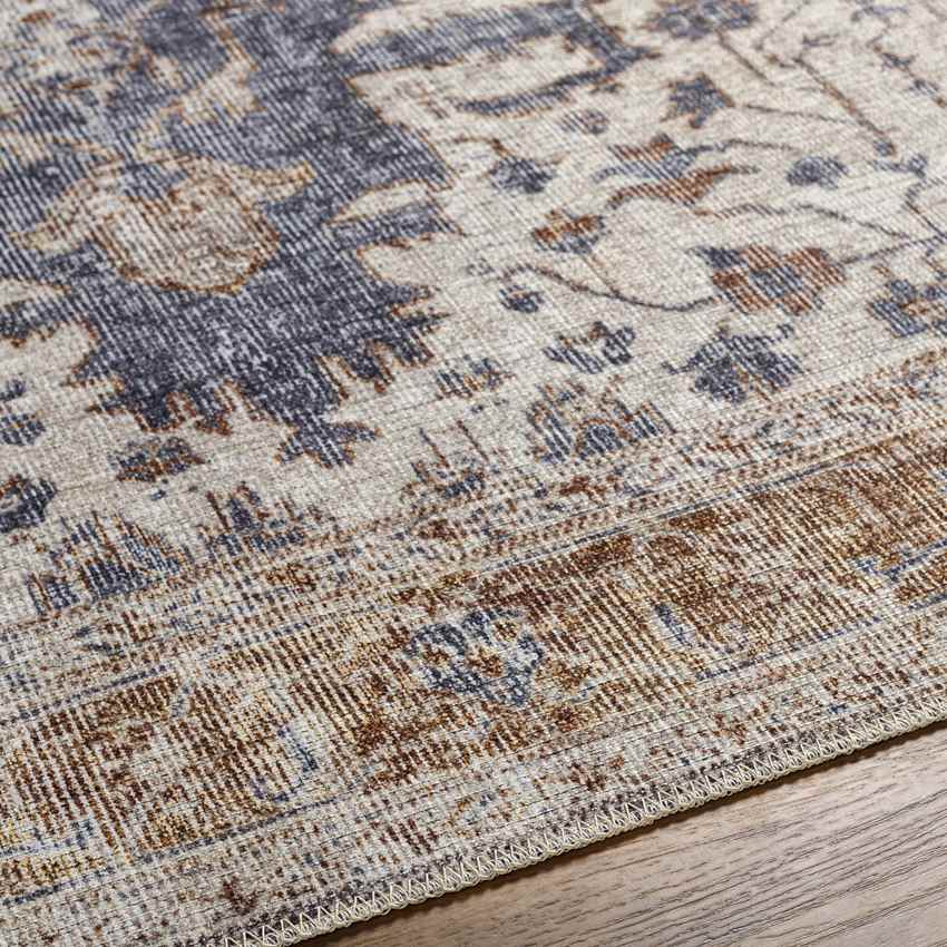 Wickliffe Traditional Ivory Washable Area Rug