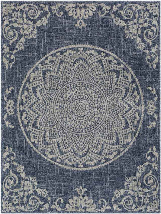 Deep River Cottage Dark Blue Area Rug
