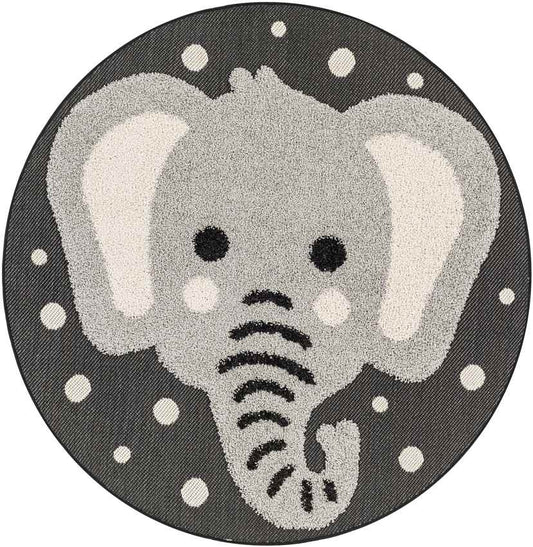 Hazel Green Modern Charcoal Area Rug