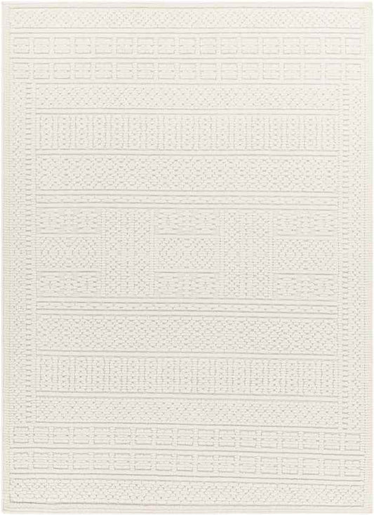 Brunsville Cottage White Washable Area Rug