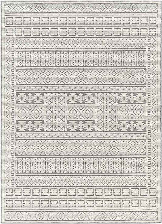 Brunsville Cottage Gray Washable Area Rug