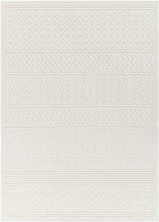 Carrsville Cottage Light Gray Washable Area Rug
