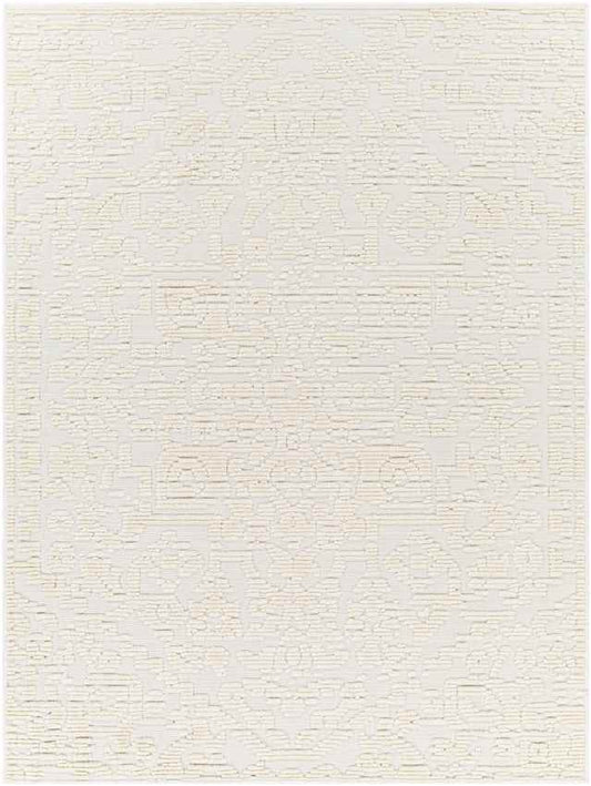 Centertown Cottage Ivory Washable Area Rug