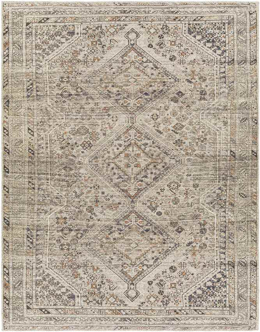 Tonganoxie Traditional Light Beige Washable Area Rug